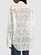 INTERIOR The Gertrude Cotton Blend Lace Shirt