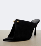 Balenciaga Midnight City studded suede mules