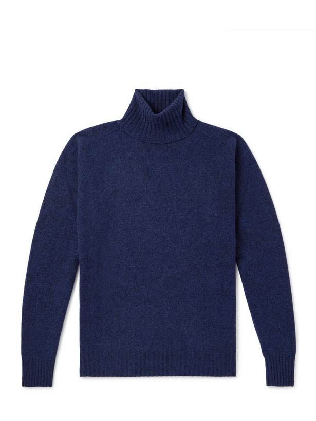 Photo: Altea - Wool and Cashmere-Blend Rollneck Sweater - Blue