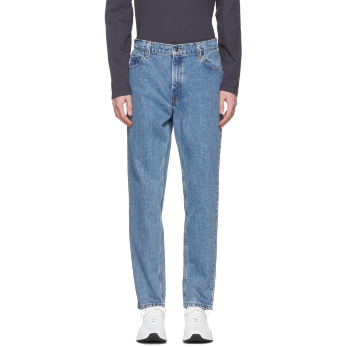 Photo: Pyer Moss Blue Vintage High-Waisted Straight Jeans