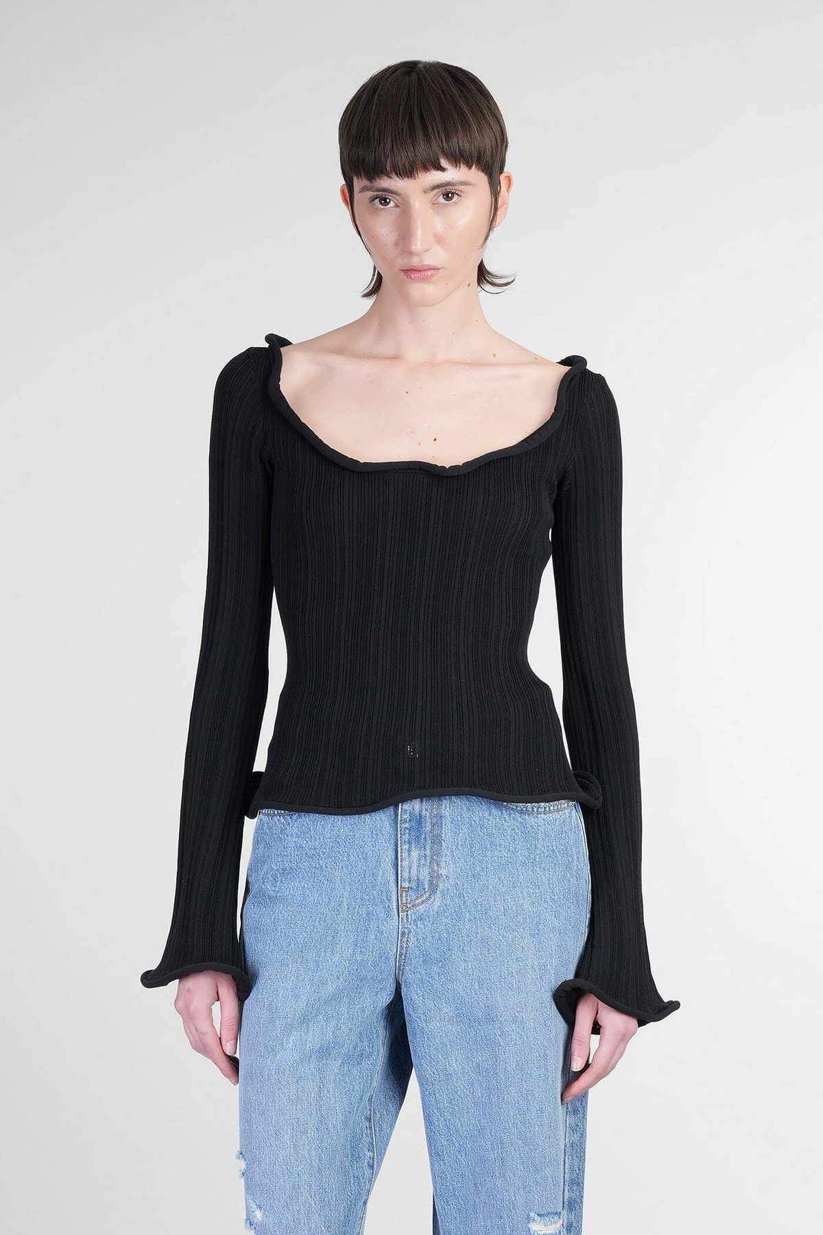 Séfr Giselle Topwear In Black Viscose
