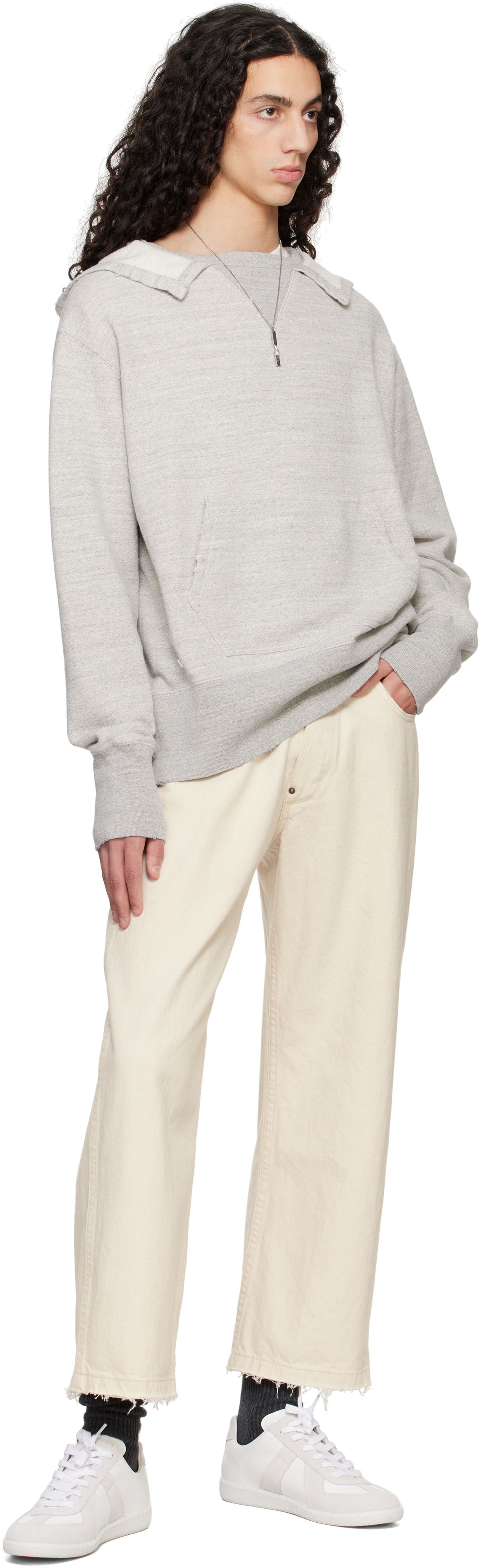 【関税込み】Maison Margiela グレー Stamp Logo フーディ Maison Margiela Gray Stamp Logo Hoodie Maison Margiela