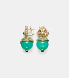 Marina B Stetlia 18kt gold earrings with chrysoprase and gemstones