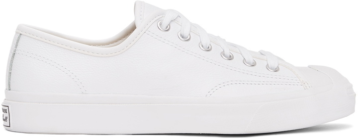 Photo: Converse White Leather Jack Purcell Sneakers