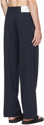 Coperni SSENSE Exclusive Navy Loose Tailored Trousers