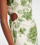 SIR Gardella cutout floral linen midi dress
