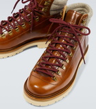 Brunello Cucinelli Leather lace-up boots