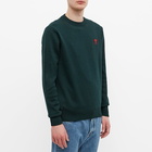 AMI Men's Small A Heart Crew Knit in Evergreen