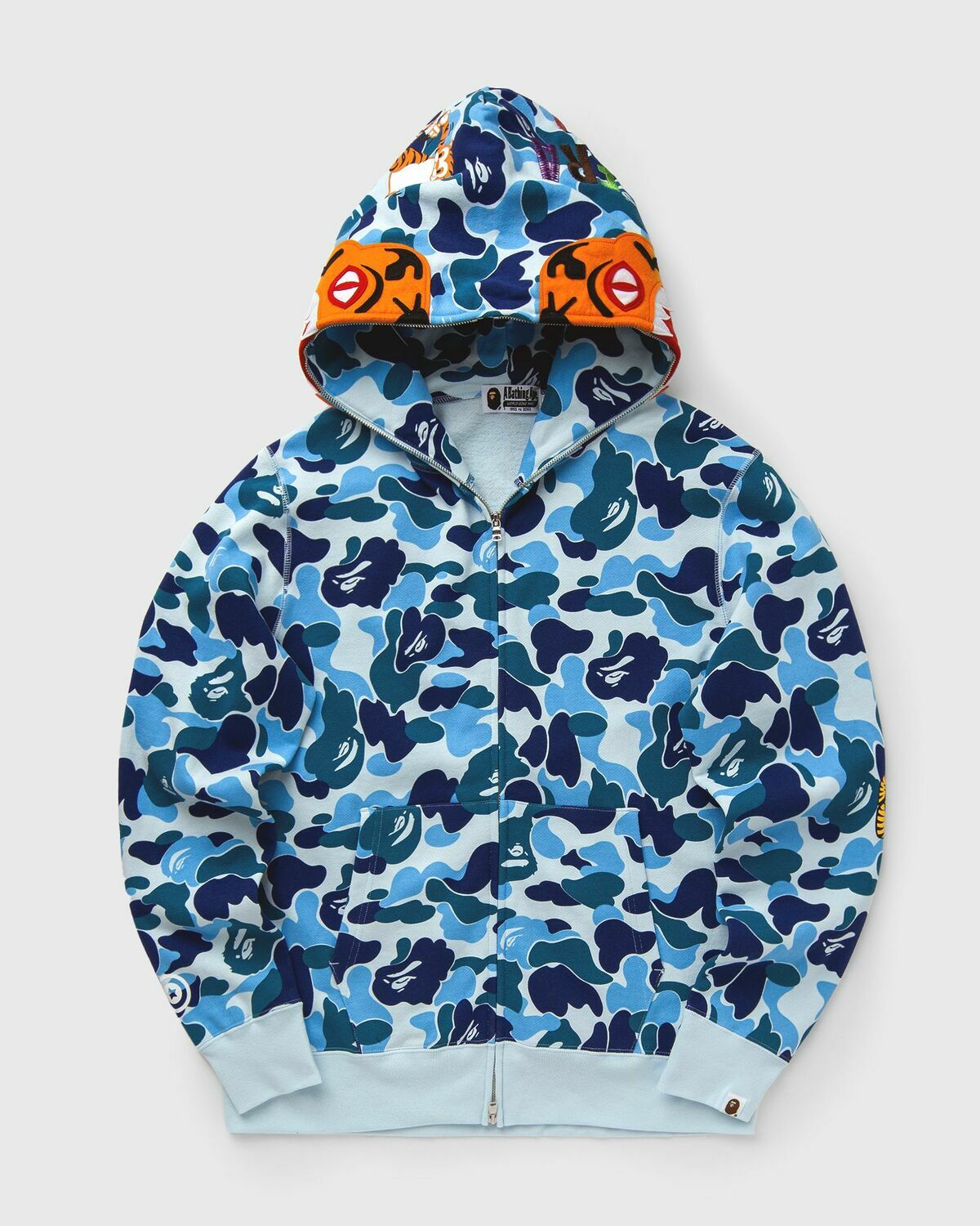 A Bathing Ape Abc Camo Tiger Full Zip Hoodie Blue Hoodies/Zippers