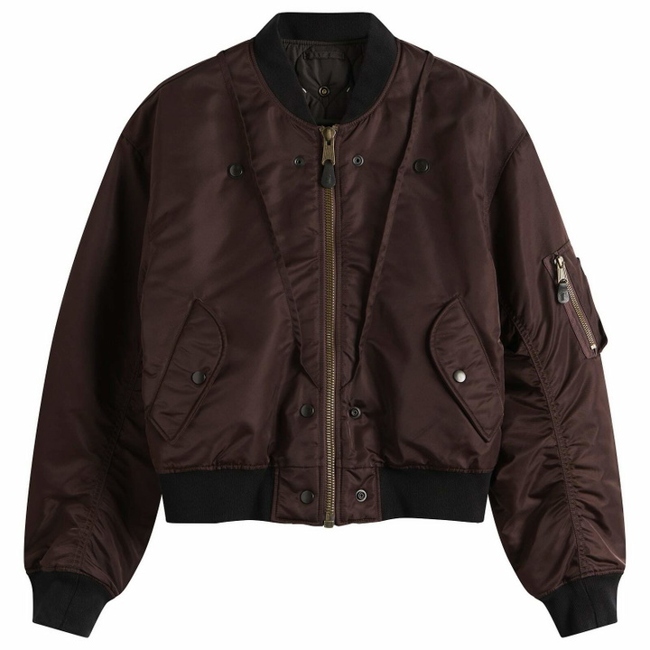 Photo: Maison Margiela Men's Reversible Bomber Jacket in Dark Brown