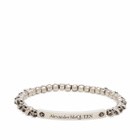Alexander McQueen Men's Mini Skull Bracelet in Antique Silver 
