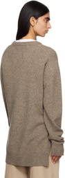 Études Taupe Round Neck Sweater