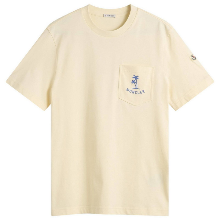 Photo: Moncler Men's Palm Logo Pocket T-Shirt in White