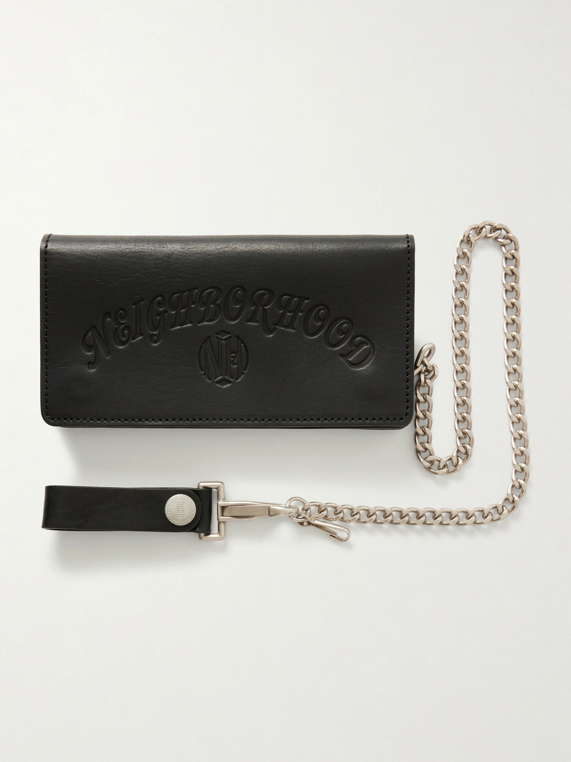 Neighborhood - Logo-Embossed Leather Billfold Wallet