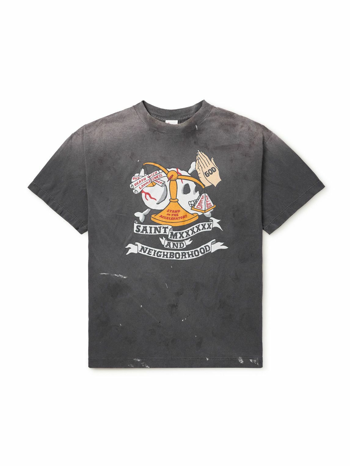 SAINT MXXXXXX - Cowboy Bebop Easy Come Printed Cotton-Jersey