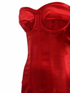 DOLCE & GABBANA - Stretch Satin Corset Midi Dress