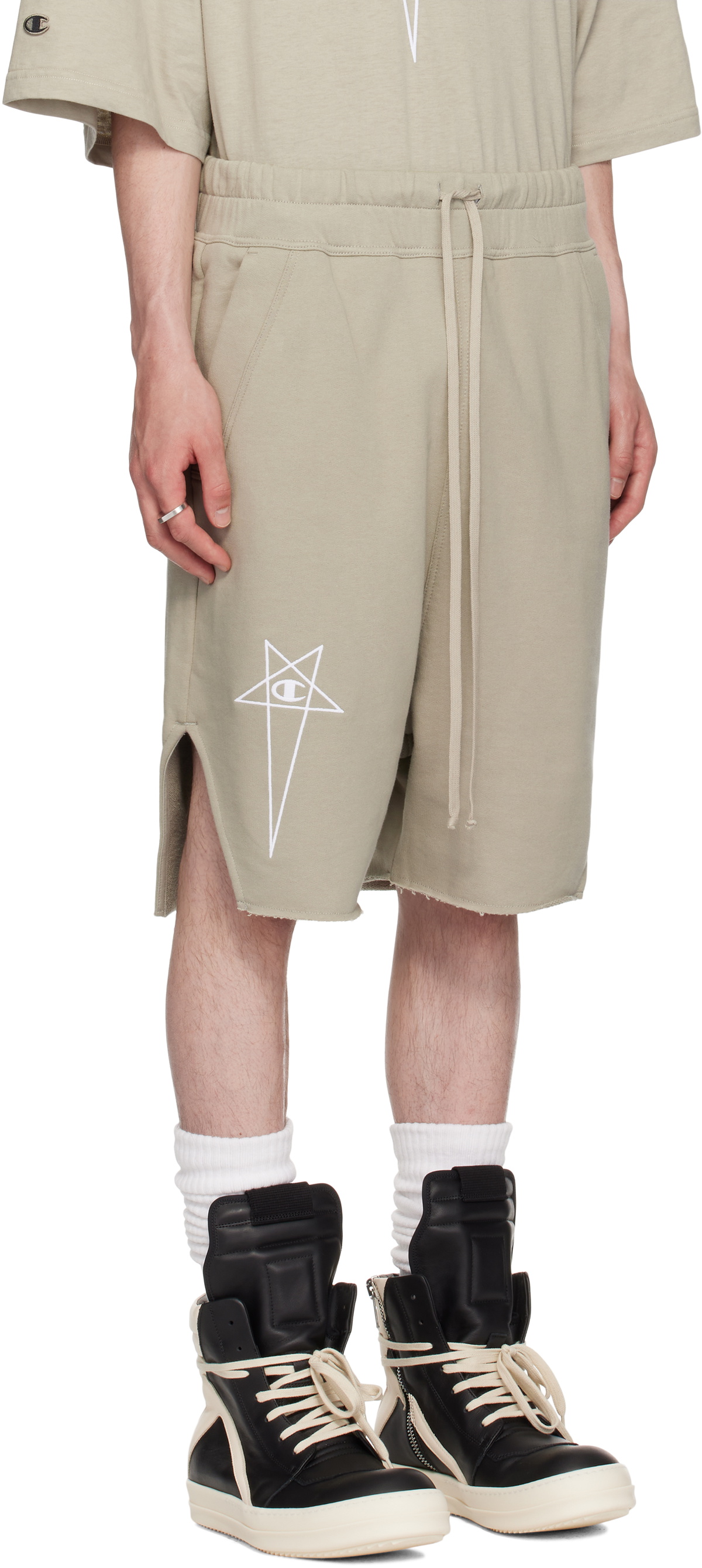 Rick Owens Off-White Champion Edition Beveled Pods Shorts Rick Owens
