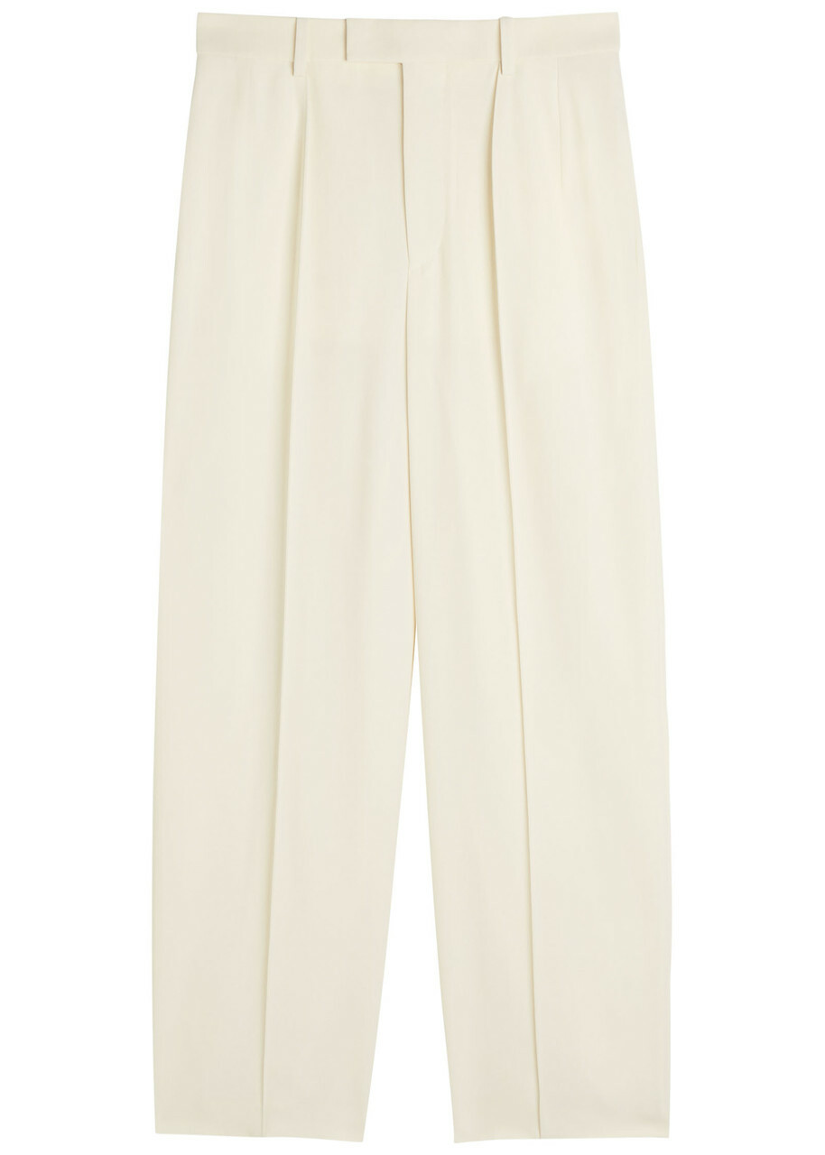 Wardrobe.nyc X Rhw Pintuck Wool Trousers Ivory