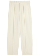 Wardrobe.nyc X Rhw Pintuck Wool Trousers Ivory