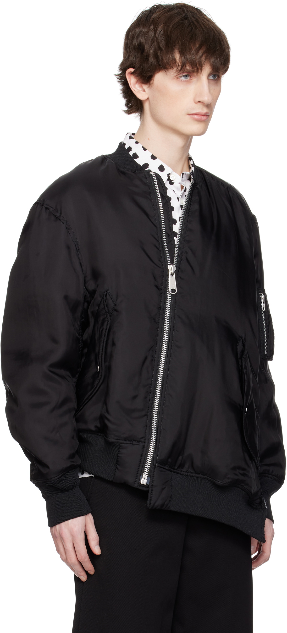 Black Comme des Garçons Black MA-1 Bomber Jacket Comme des Garcons