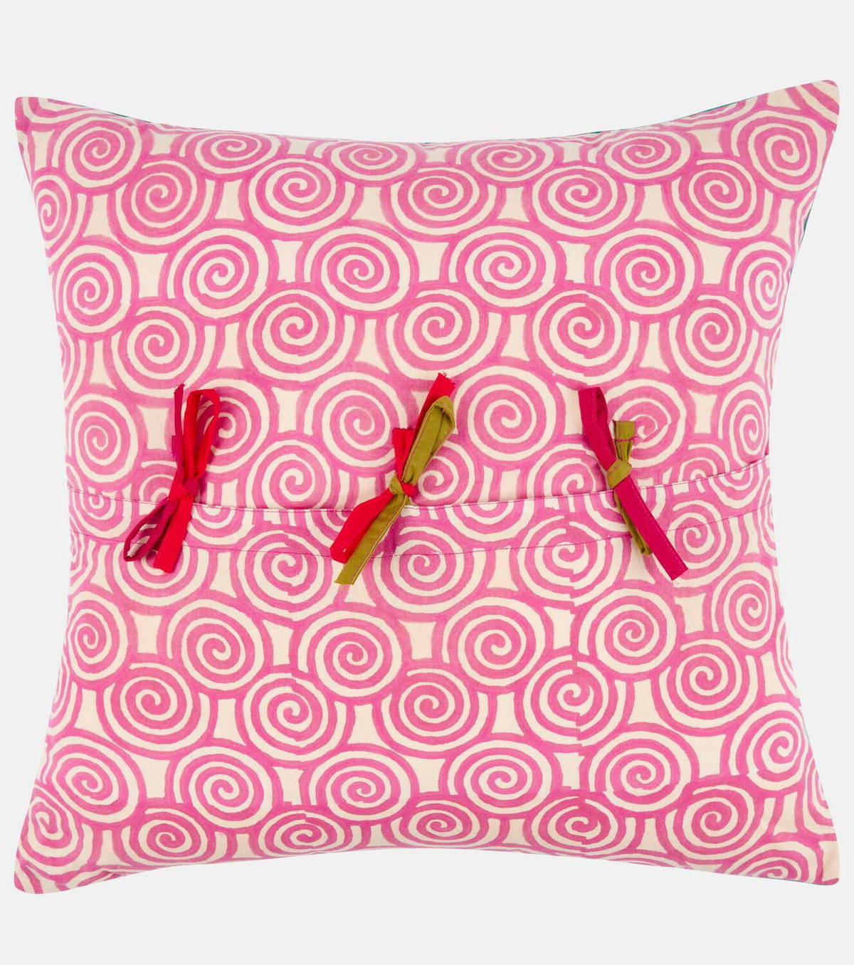 Lisa Corti Camelia Magenta Small cotton cushion