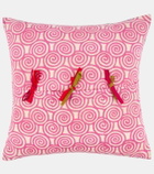 Lisa Corti Camelia Magenta Small cotton cushion