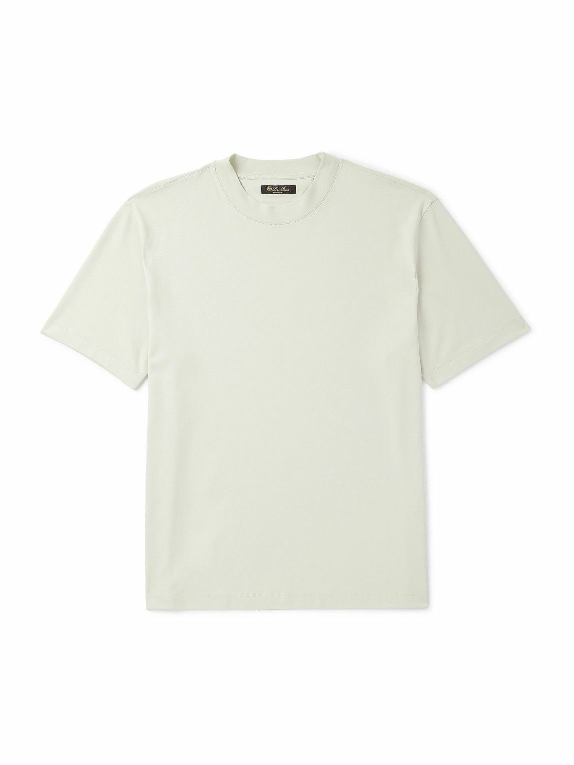 ◆LORO PIANA ストライプ ヘリンボーン リネン T シャツ Loro Piana - Striped Herringbone Linen T-Shirt - Neutrals