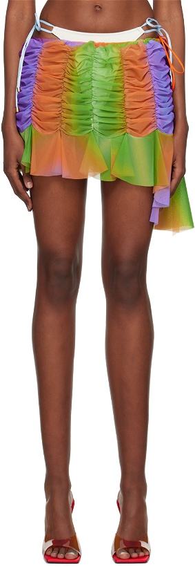 Photo: Ester Manas Multicolor Ruched Miniskirt