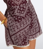 Veronica Beard Tennison printed cotton-blend shorts