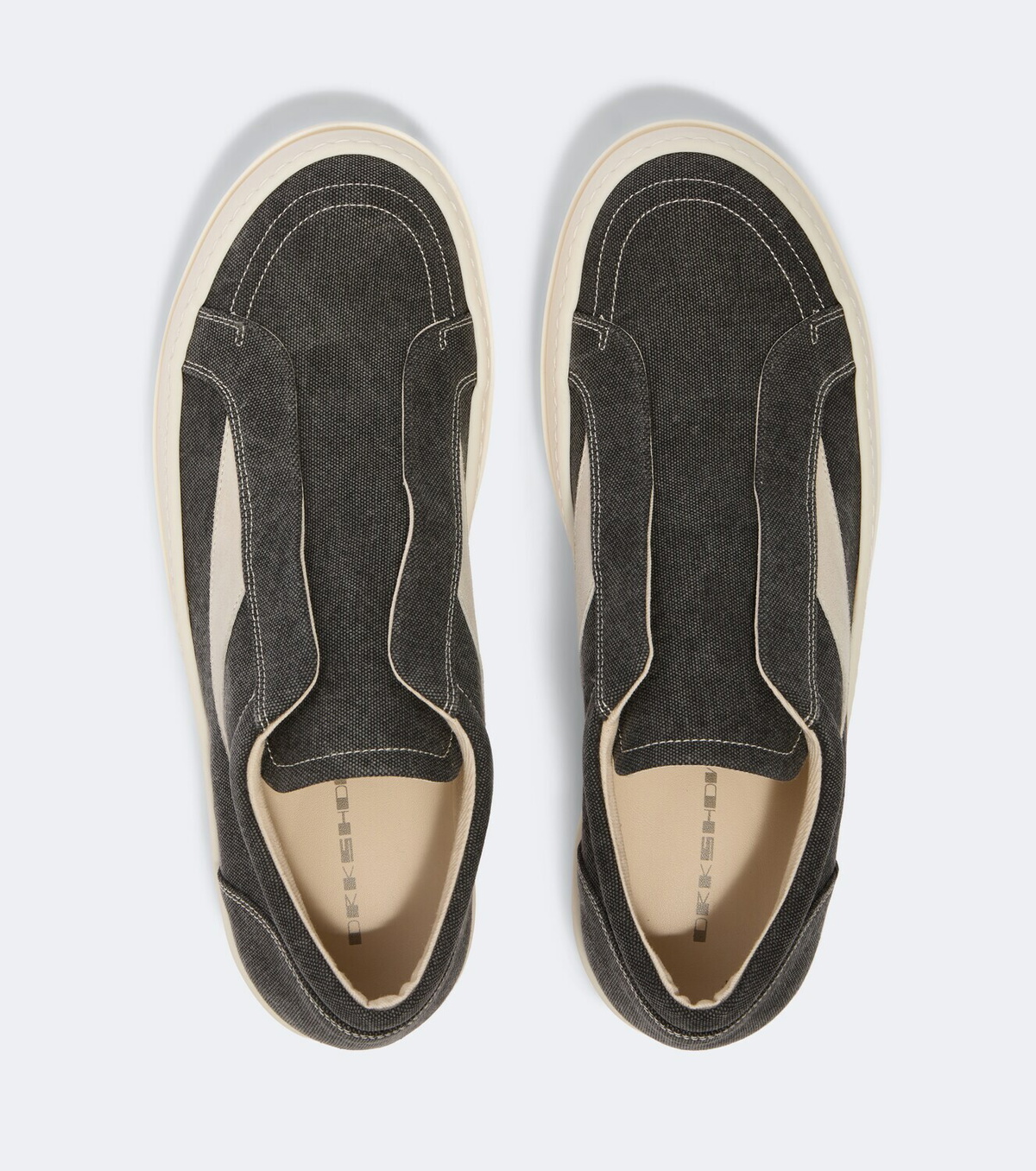 Rick Owens DRKSHDW suede-trimmed slip-on shoes