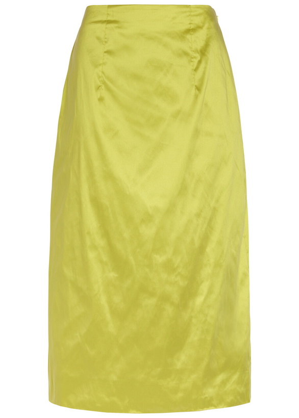 Photo: Simone Rocha Sculpted Bustle Taffeta Midi Skirt Green