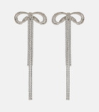 Self-Portrait Bow crystal-embellished earrings