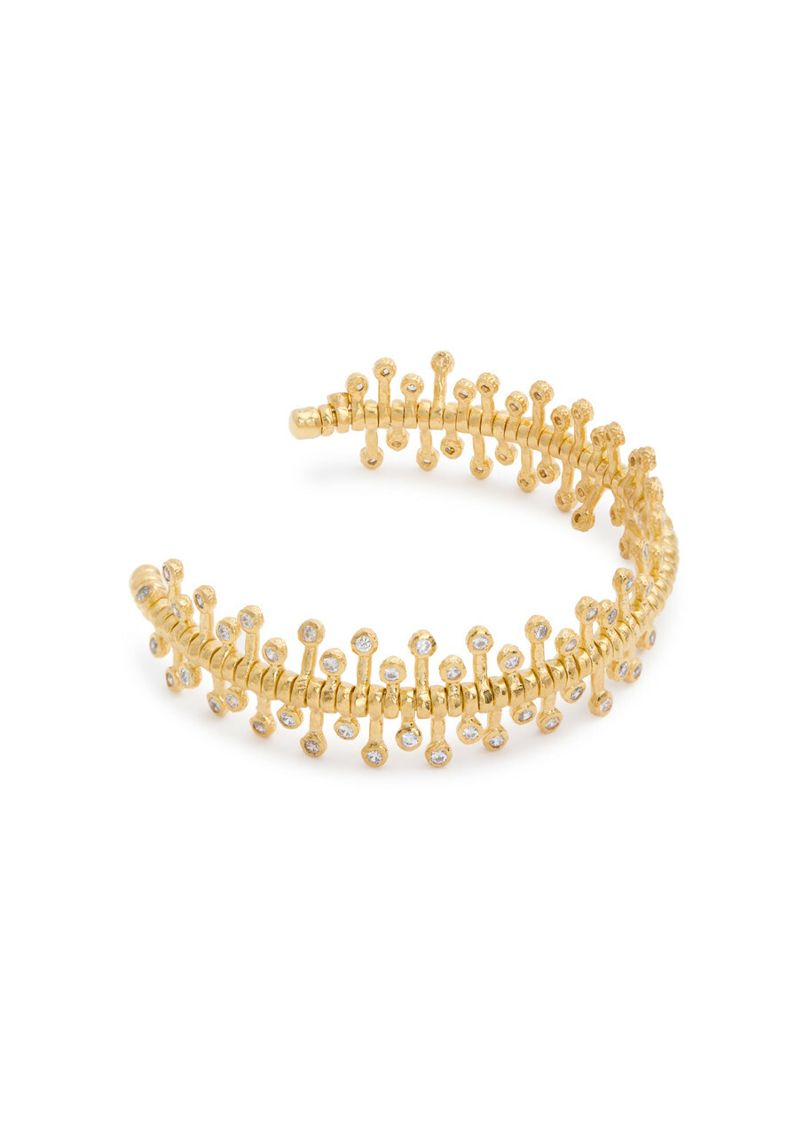Joanna Laura Constantine Statement Wave Embellished Bracelet - Gold - One Size