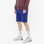 Stone Island Men's Garment Dyed Sweat Short in Bright Blue