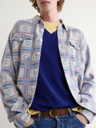 RRL - Horace Checked Cotton-Terry Shirt - Neutrals