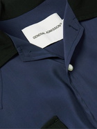 GENERAL ADMISSION - Camp-Collar Two-Tone Woven Shirt - Blue