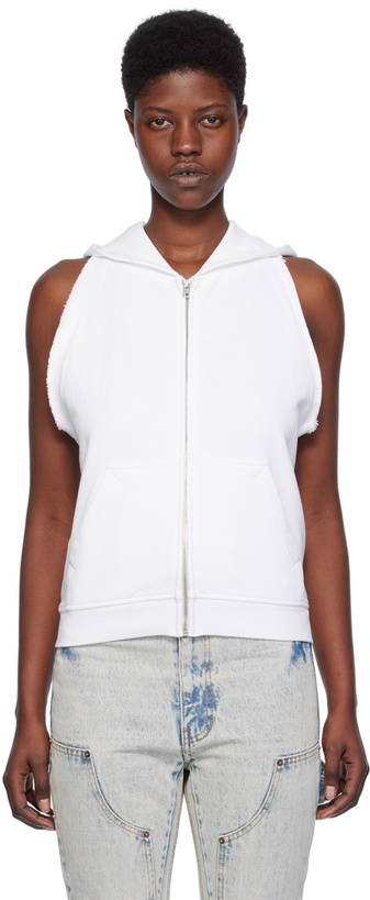 Photo: We11done White Sleeveless Hoodie