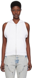 We11done White Sleeveless Hoodie