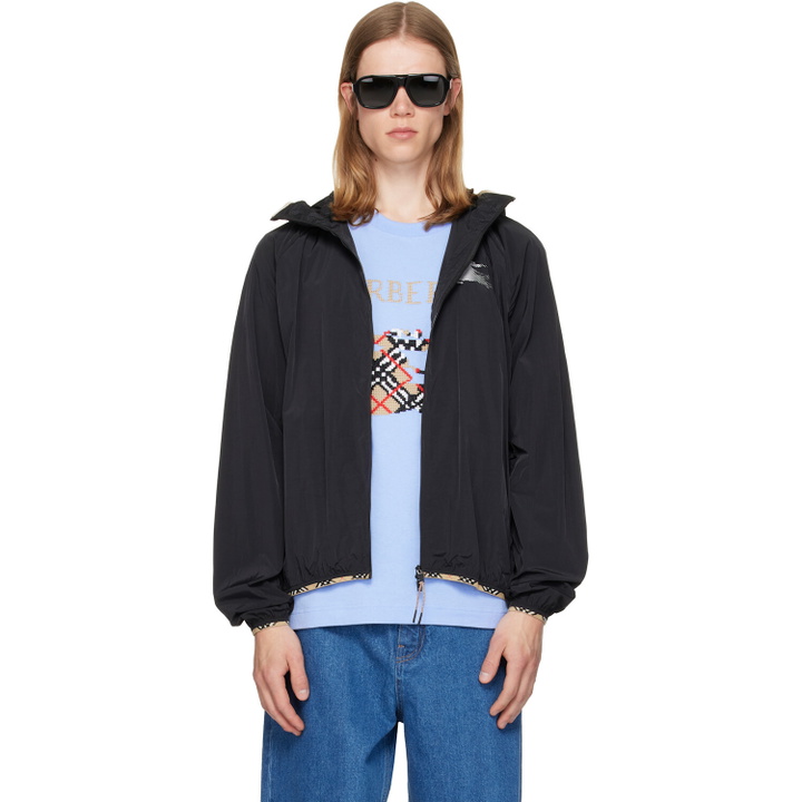 Photo: Burberry Black Nylon Hooded Jacket