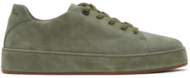 Photo: Loro Piana Green Suede Nuages Sneakers