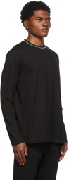 Moncler Black Long Sleeve Logo T-Shirt