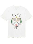 Casablanca - Logo-Print Organic Cotton-Jersey T-Shirt - White