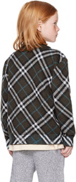 Burberry Kids Brown Check Cardigan