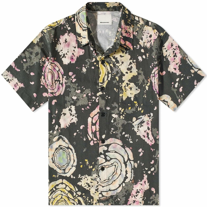 Photo: Isabel Marant Men's Iggy Floral Vacation Shirt in Faded Black