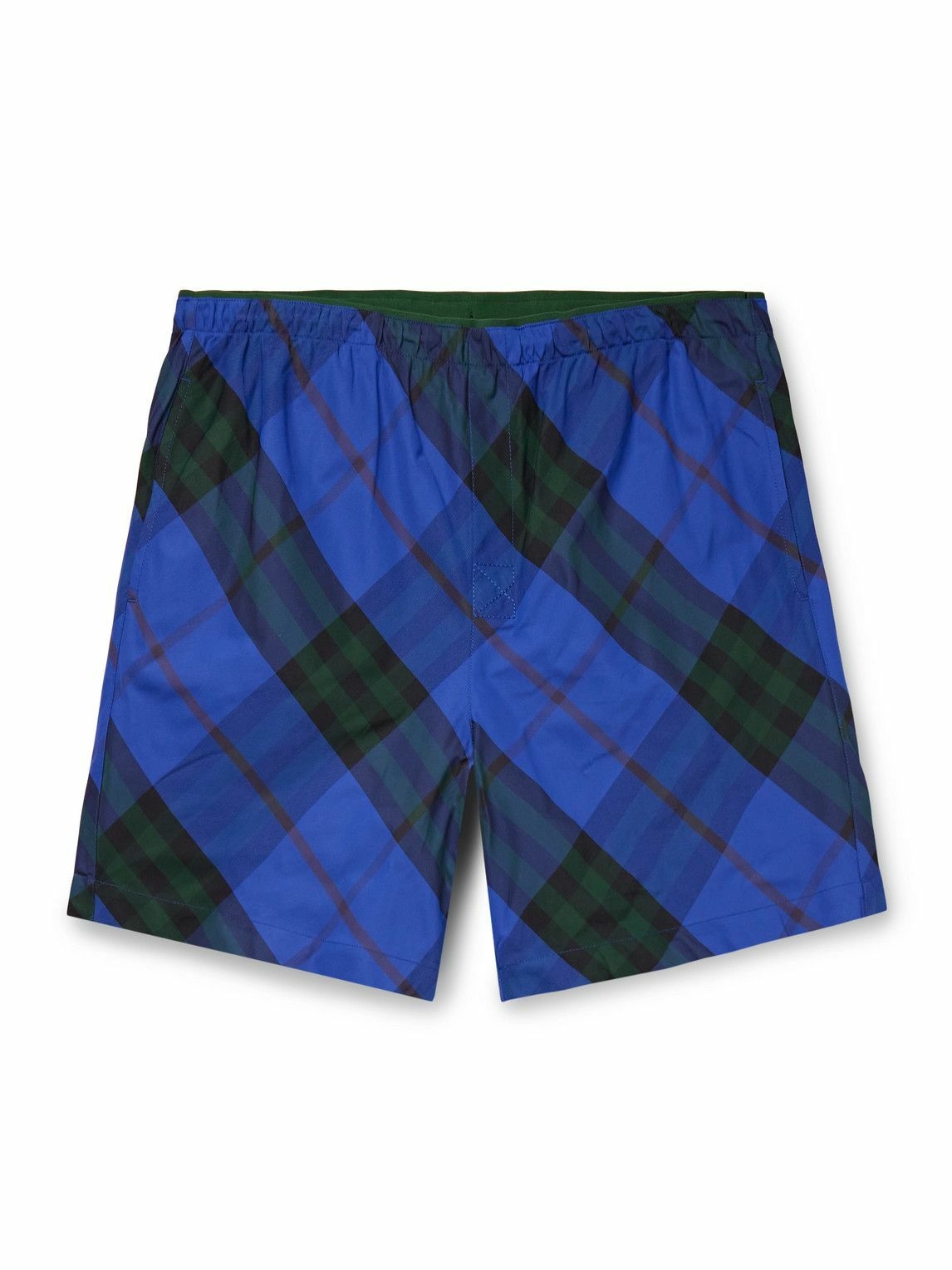 Photo: Burberry - Straight-Leg Mid-Length Checked Swim Shorts - Blue
