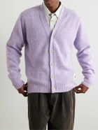 Howlin' - Shaggy Bear Logo-Appliquéd Wool Cardigan - Purple