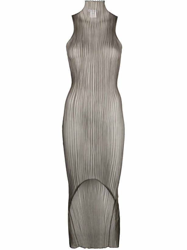 Photo: AISLING CAMPS Grey Modern Mist Sheer Midi Dress