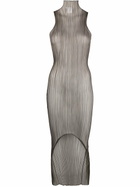 AISLING CAMPS Grey Modern Mist Sheer Midi Dress