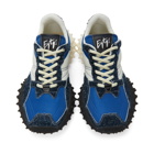 Eytys Off-White and Blue Suede Fugu Sneakers