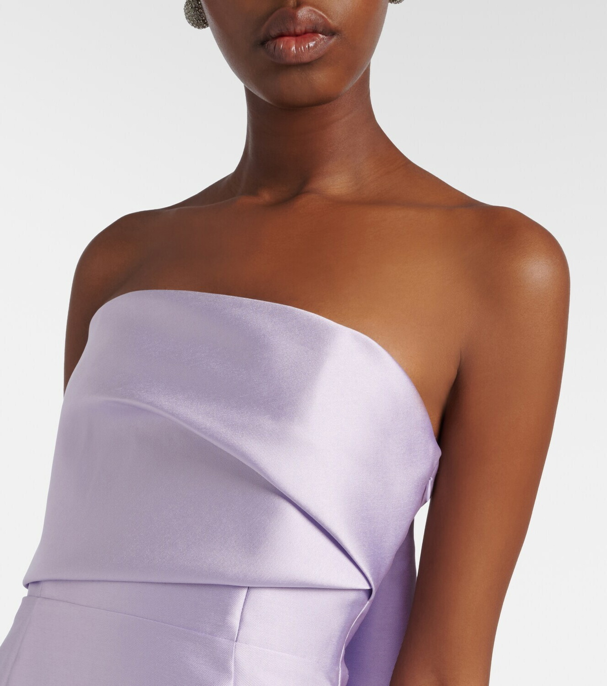 Solace London Kiki caped satin corset cocktail dress